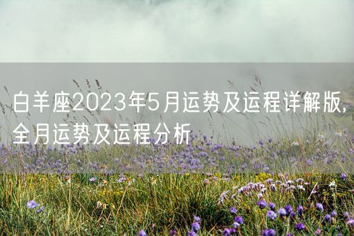 白羊座2023年5月运势及运程详解版,全月运势及运程分析(图1)