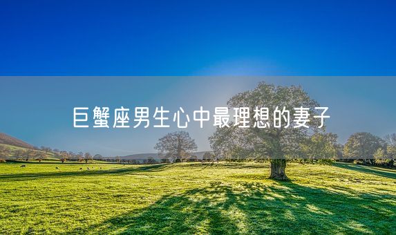 巨蟹座男生心中最理想的妻子(图1)