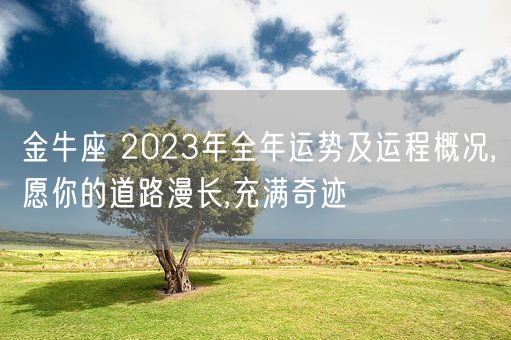 金牛座 2023年全年运势及运程概况,愿你的道路漫长,充满奇迹(图1) 金牛座 2023年全年运势及运程概况,愿你的道路漫长,充满奇迹(图1)