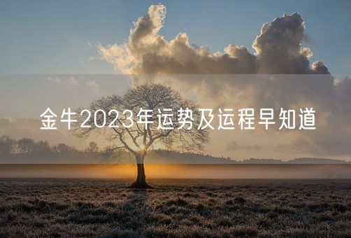 金牛2023年运势及运程早知道(图1)