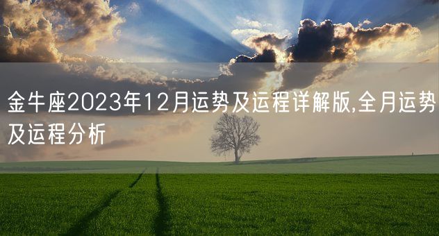 金牛座2023年12月运势及运程详解版,全月运势及运程分析(图1)