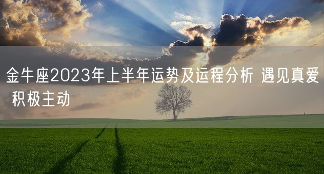 金牛座2023年上半年运势及运程分析 遇见真爱 积极主动(图1) 金牛座2023年上半年运势及运程分析 遇见真爱 积极主动(图1)
