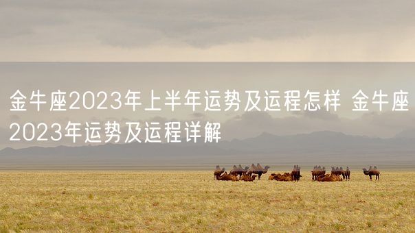 金牛座2023年上半年运势及运程怎样 金牛座2023年运势及运程详解(图1)