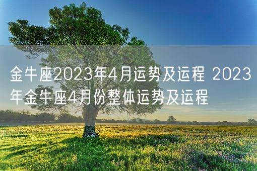 金牛座2023年4月运势及运程 2023年金牛座4月份整体运势及运程(图1) 金牛座2023年4月运势及运程 2023年金牛座4月份整体运势及运程(图1)