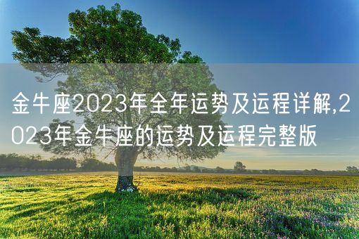 金牛座2023年全年运势及运程详解,2023年金牛座的运势及运程完整版(图1) 金牛座2023年全年运势及运程详解,2023年金牛座的运势及运程完整版(图1)