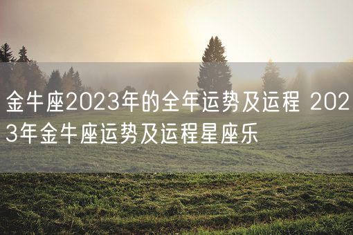 金牛座2023年的全年运势及运程 2023年金牛座运势及运程星座乐(图1)