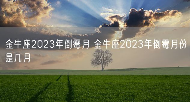 金牛座2023年倒霉月 金牛座2023年倒霉月份是几月(图1)