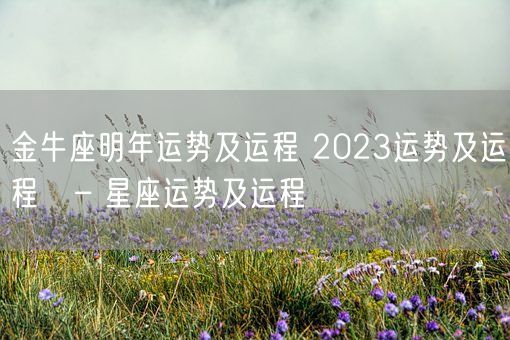 金牛座明年运势及运程 2023运势及运程   – 星座运势及运程(图1)