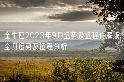 金牛座2023年9月运势及运程详解版,全月运势及运程分析(图1)