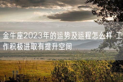 金牛座2023年的运势及运程怎么样 工作积极进取有提升空间(图1) 金牛座2023年的运势及运程怎么样 工作积极进取有提升空间(图1)