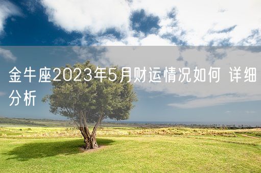 金牛座2023年5月财运情况如何 详细分析(图1)