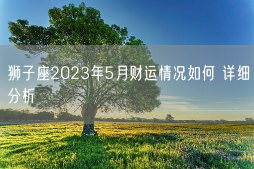 狮子座2023年5月财运情况如何 详细分析(图1)