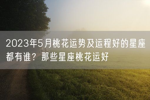 2023年5月桃花运势及运程好的星座都有谁？那些星座桃花运好(图1)