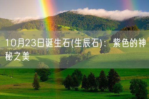 10月23日诞生石(生辰石)：紫色的神秘之美(图1)