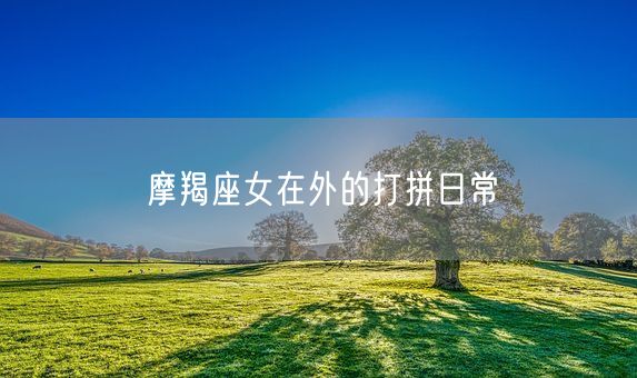 摩羯座女在外的打拼日常(图1)