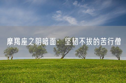 摩羯座之阴暗面：坚韧不拔的苦行僧(图1)