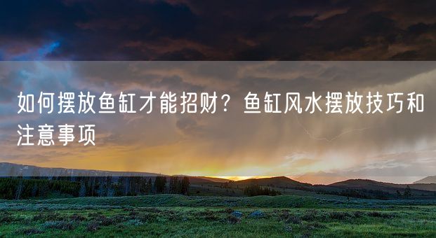 如何摆放鱼缸才能招财?鱼缸风水摆放技巧和注意事项(图1) 如何摆放鱼缸才能招财?鱼缸风水摆放技巧和注意事项(图1)