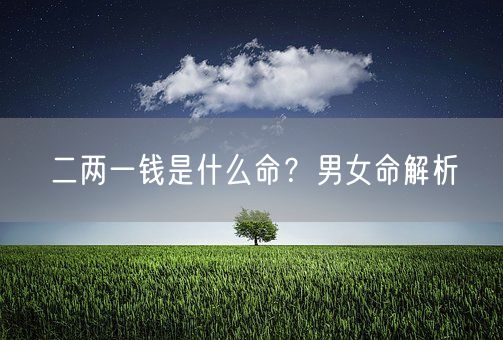 二两一钱是什么命？男女命解析(图1)