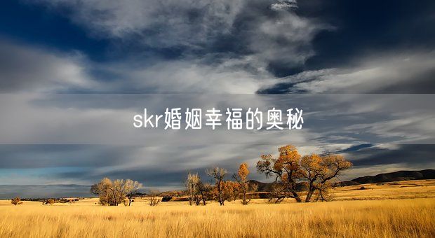 skr婚姻幸福的奥秘(图1) skr婚姻幸福的奥秘(图1)