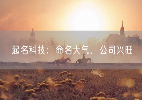 起名科技:命名大气,公司兴旺(图1) 起名科技:命名大气,公司兴旺(图1)