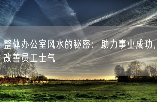 整体办公室风水的秘密：助力事业成功，改善员工士气(图1)