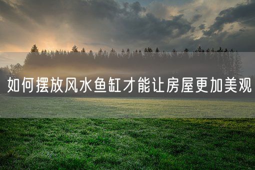 如何摆放风水鱼缸才能让房屋更加美观(图1)