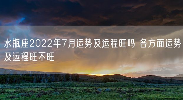 水瓶座2022年7月运势及运程旺吗 各方面运势及运程旺不旺(图1)