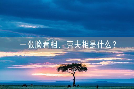一张脸看相，克夫相是什么？(图1)