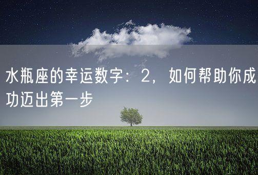 水瓶座的幸运数字：2，如何帮助你成功迈出第一步(图1)