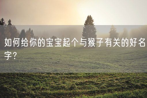 如何给你的宝宝起个与猴子有关的好名字?(图1) 如何给你的宝宝起个与猴子有关的好名字?(图1)