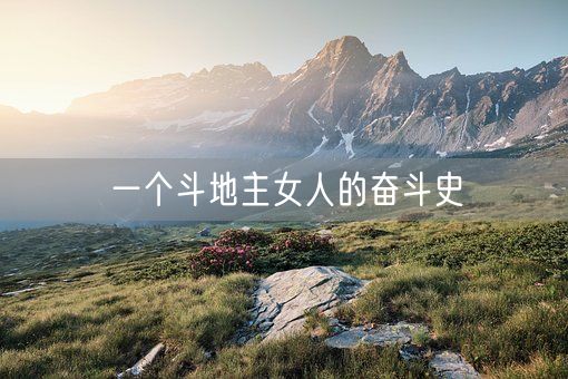 一个斗地主女人的奋斗史(图1) 一个斗地主女人的奋斗史(图1)