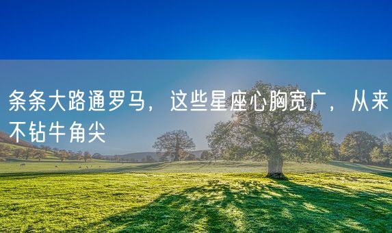 条条大路通罗马,这些星座心胸宽广,从来不钻牛角尖(图1) 条条大路通罗马,这些星座心胸宽广,从来不钻牛角尖(图1)