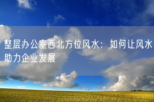 整层办公室西北方位风水：如何让风水助力企业发展(图1)