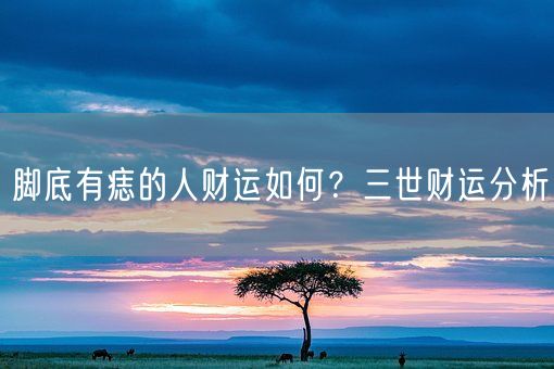 脚底有痣的人财运如何？三世财运分析(图1)