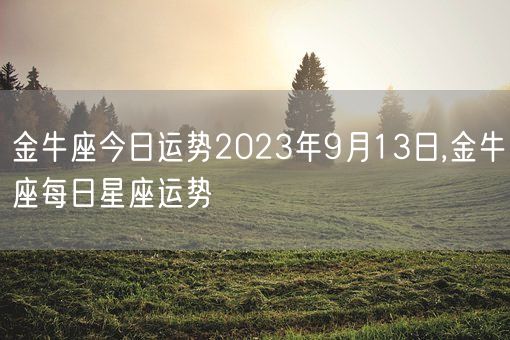 金牛座今日运势2023年9月13日,金牛座每日星座运势(图1)