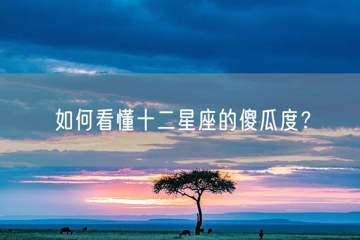 如何看懂十二星座的傻瓜度？(图1)