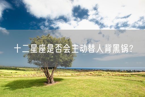 十二星座是否会主动替人背黑锅？(图1)