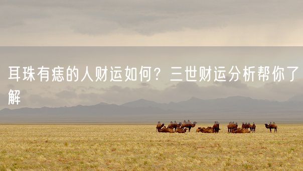 耳珠有痣的人财运如何?三世财运分析帮你了解(图1) 耳珠有痣的人财运如何?三世财运分析帮你了解(图1)