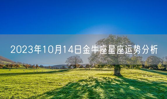 2023年10月14日金牛座星座运势分析(图1)