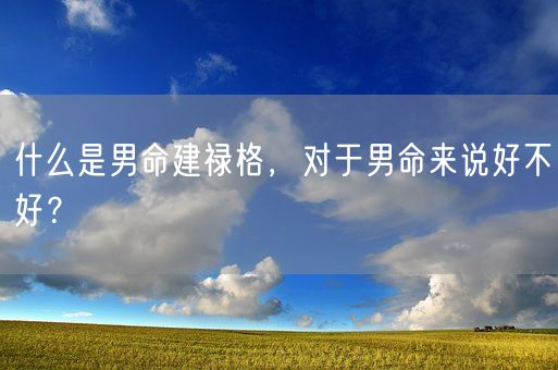 什么是男命建禄格，对于男命来说好不好？(图1)