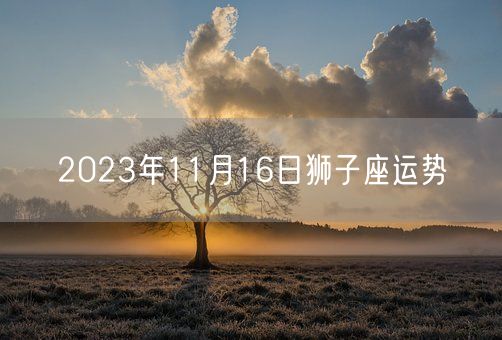 2023年11月16日狮子座运势(图1)