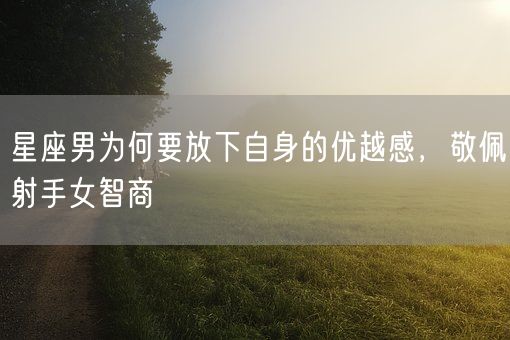 星座男为何要放下自身的优越感，敬佩射手女智商(图1)