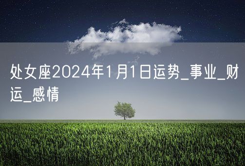 处女座2024年1月1日运势_事业_财运_感情(图1)