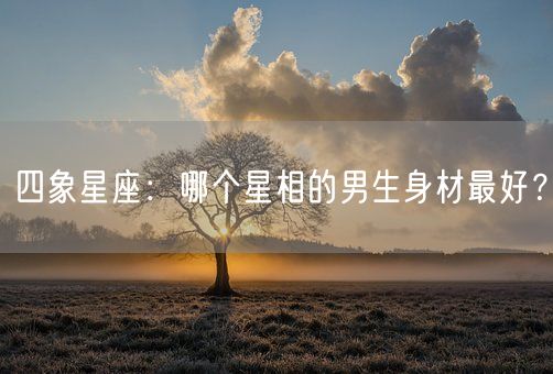 四象星座：哪个星相的男生身材最好？(图1)
