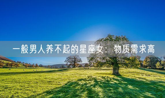 一般男人养不起的星座女：物质需求高(图1)