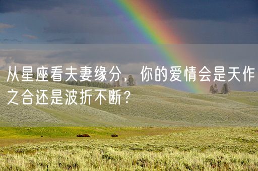 从星座看夫妻缘分，你的爱情会是天作之合还是波折不断？(图1)