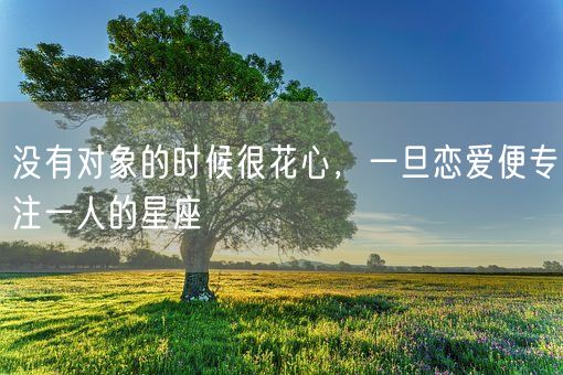 没有对象的时候很花心，一旦恋爱便专注一人的星座(图1)