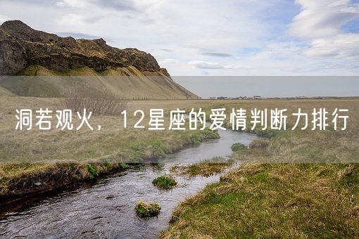 洞若观火，12星座的爱情判断力排行(图1)