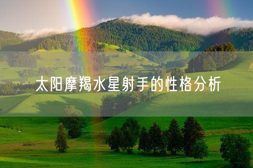 太阳摩羯水星射手的性格分析(图1)