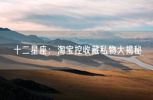 十二星座：淘宝控收藏私物大揭秘(图1)